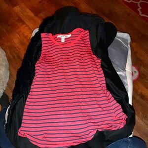 2/$25 Michael Stars black red stripe top